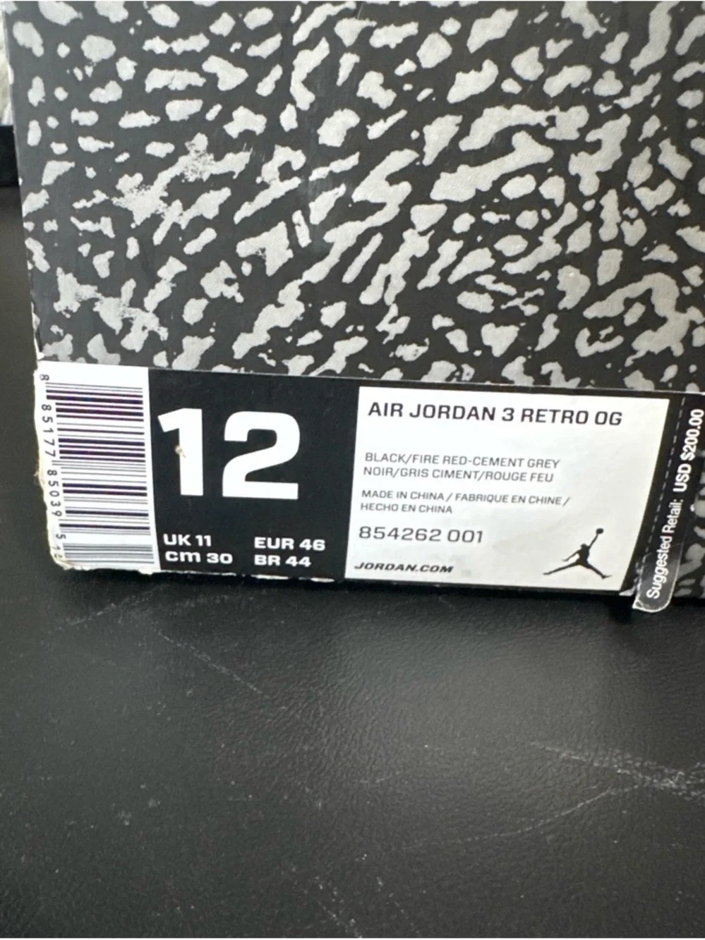 Jordan Men's Black, Grey and Red Retro Sneakers